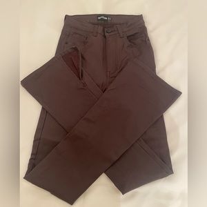 Pretty little thing split hem pleather jeans